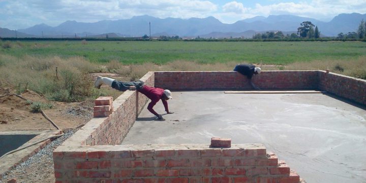 Alvi’s Drift – wine cellar construction work floor