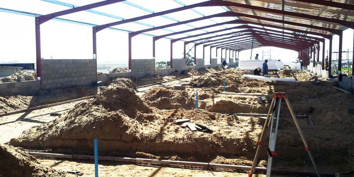Piggery construction – Site preperation and foundation work