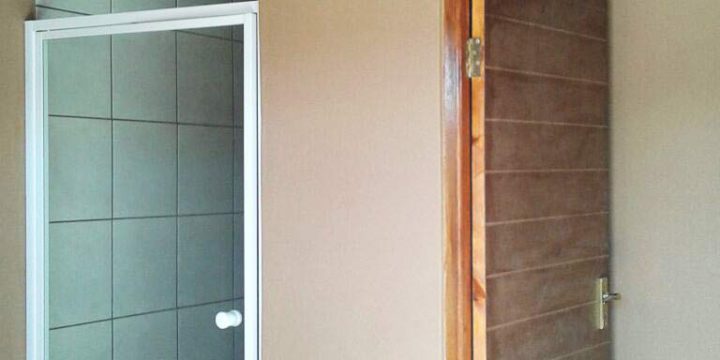 Shower construction in progress
